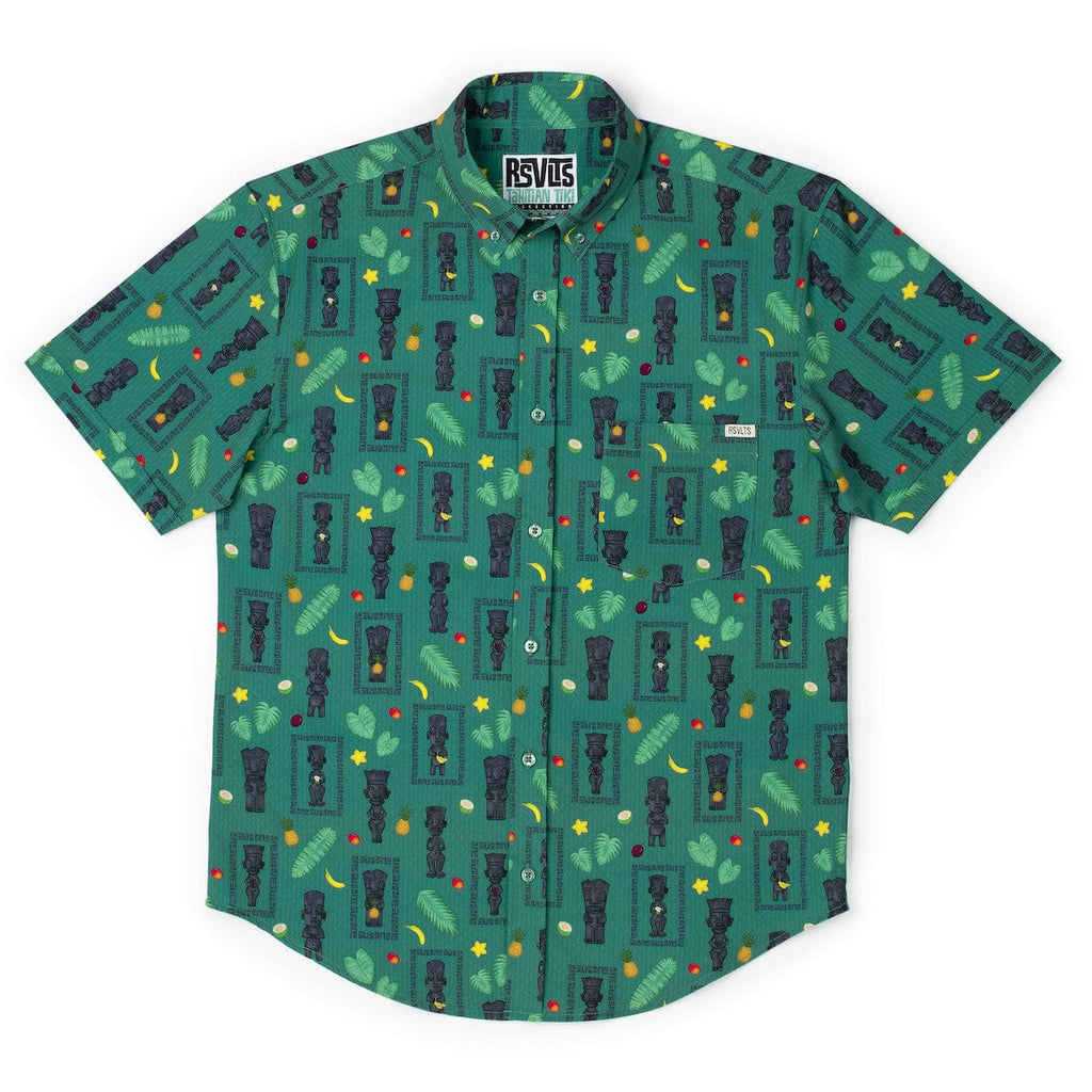 RSVLTS Life & Land KUNUFLEX Short Sleeve Shirt in Green — detail 7