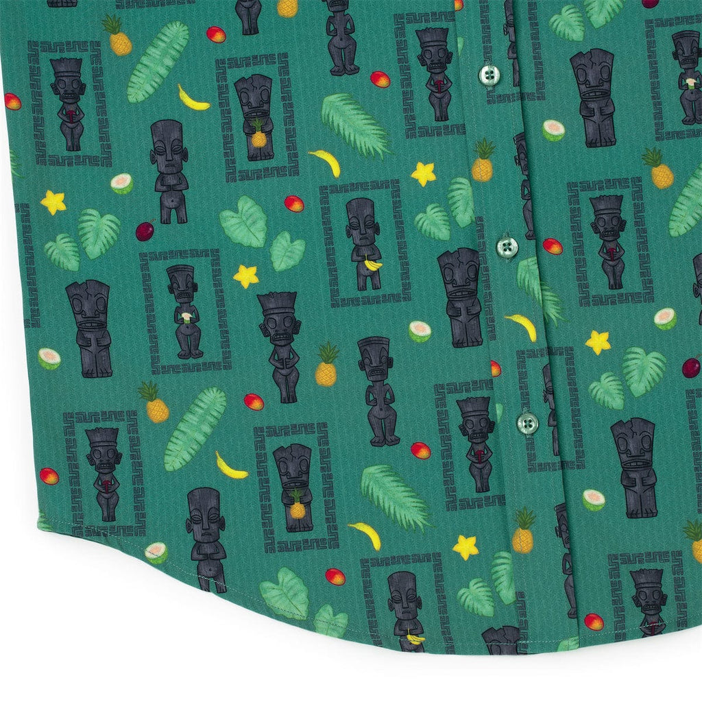 RSVLTS Life & Land KUNUFLEX Short Sleeve Shirt in Green — detail 9