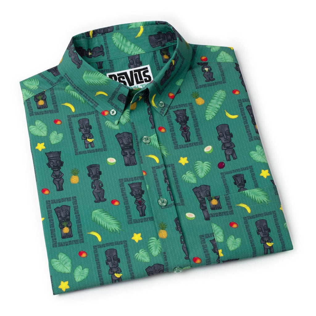 RSVLTS Life & Land KUNUFLEX Short Sleeve Shirt in Green — detail 10
