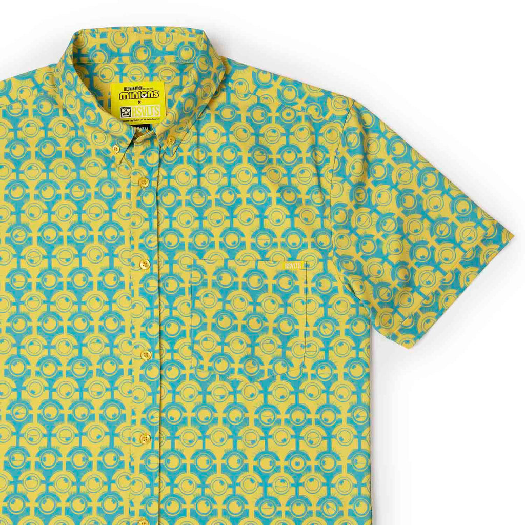 RSVLTS For Your Eye Only KUNUFLEX Short Sleeve Shirt in Blue — detail 8