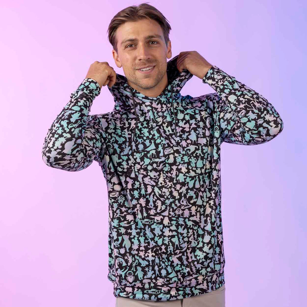 RSVLTS Pastel Pals Performance Hoodie in Black — detail 2