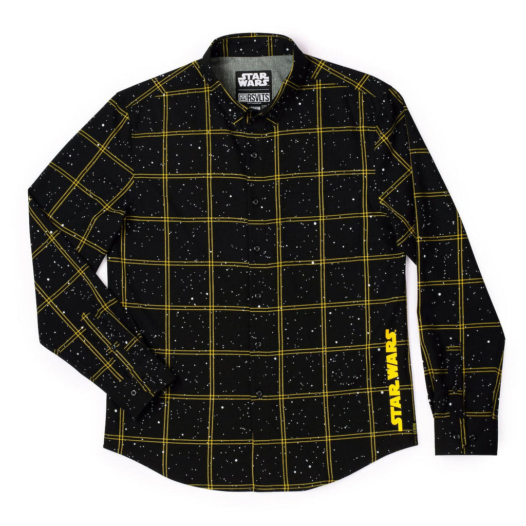 RSVLTS In A Flannel Far, Far Away BorlandFlex Long Sleeve Flannel in Black — front view