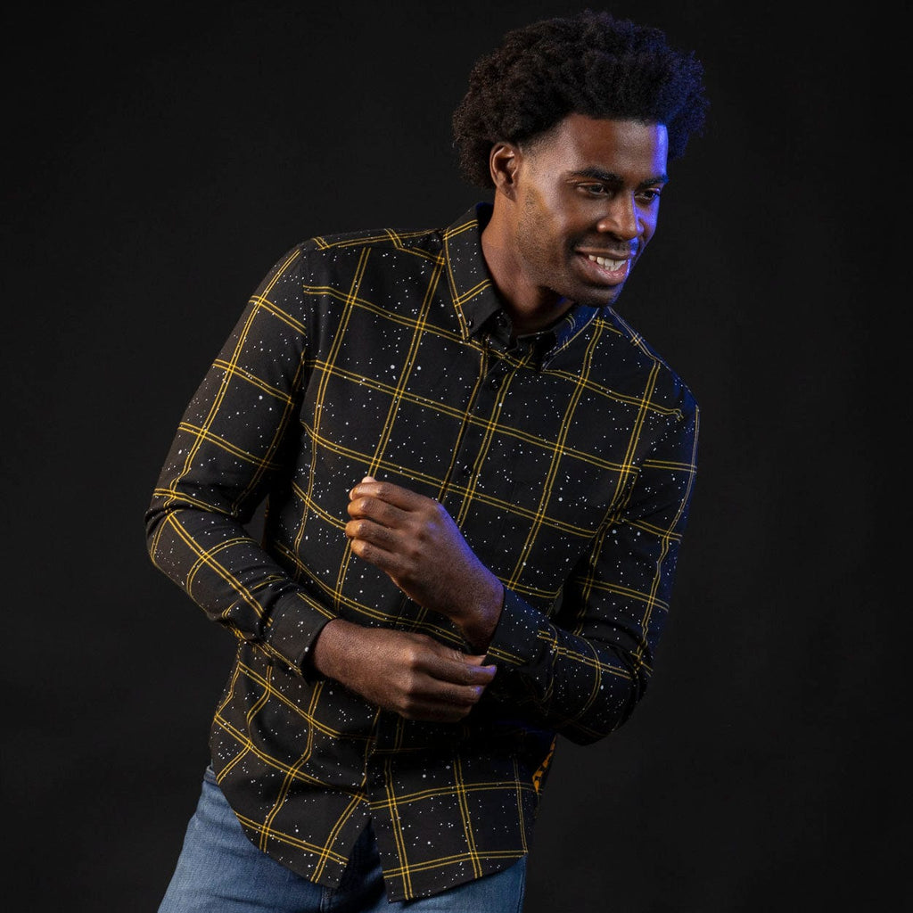 RSVLTS In A Flannel Far, Far Away BorlandFlex Long Sleeve Flannel in Black — detail 8