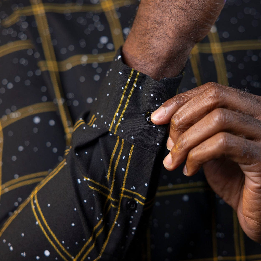 RSVLTS In A Flannel Far, Far Away BorlandFlex Long Sleeve Flannel in Black — detail 11