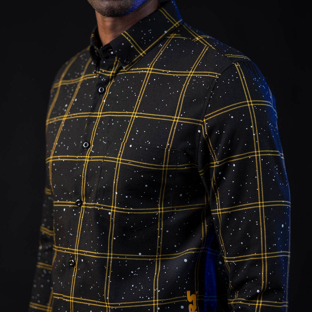 RSVLTS In A Flannel Far, Far Away BorlandFlex Long Sleeve Flannel in Black — detail 5