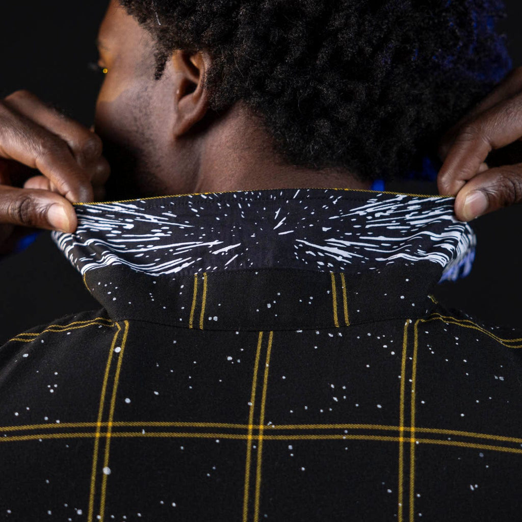 RSVLTS In A Flannel Far, Far Away BorlandFlex Long Sleeve Flannel in Black — detail 7