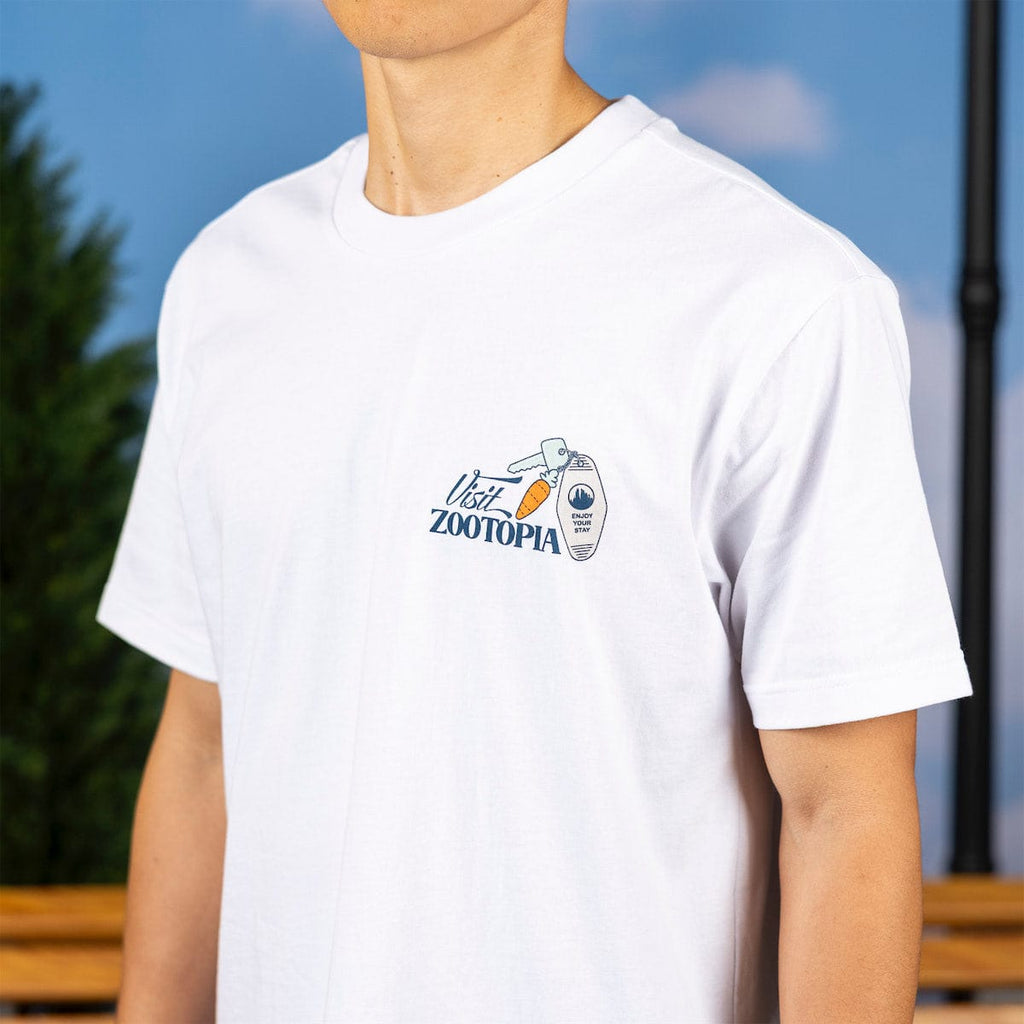 RSVLTS Visit Zootopia Vintage Crewneck Tee in White — detail 5