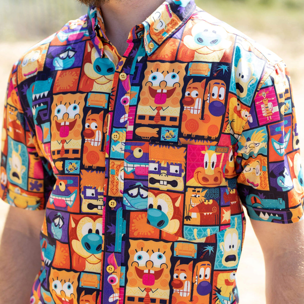 RSVLTS Tiki Toons KUNUFLEX Short Sleeve Shirt in Multicolor — detail 4