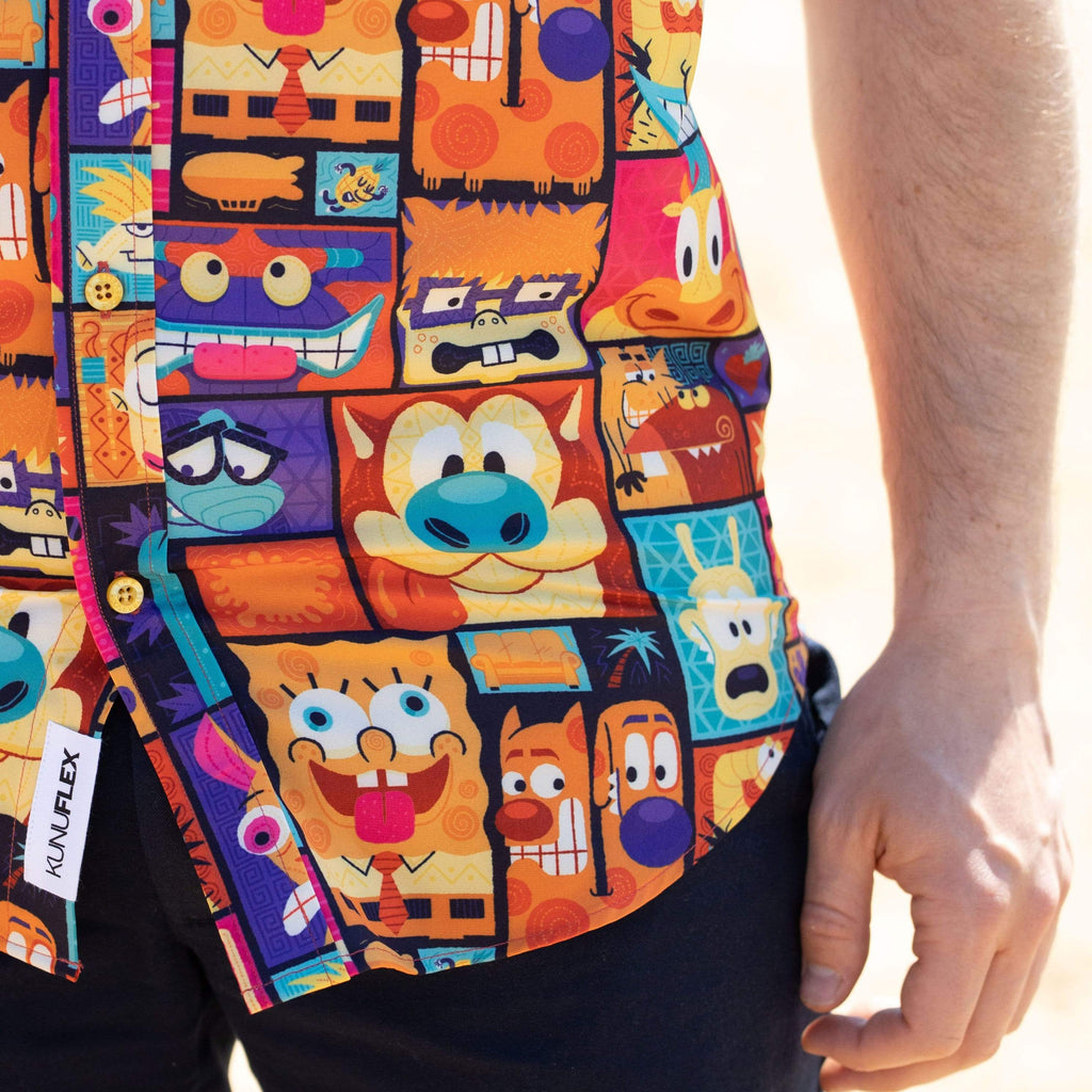 RSVLTS Tiki Toons KUNUFLEX Short Sleeve Shirt in Multicolor — detail 5