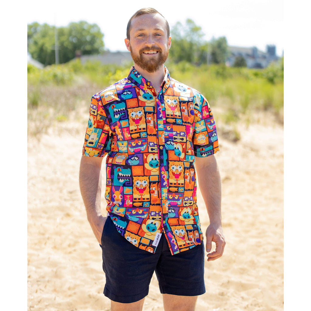 RSVLTS Tiki Toons KUNUFLEX Short Sleeve Shirt in Multicolor — detail 9