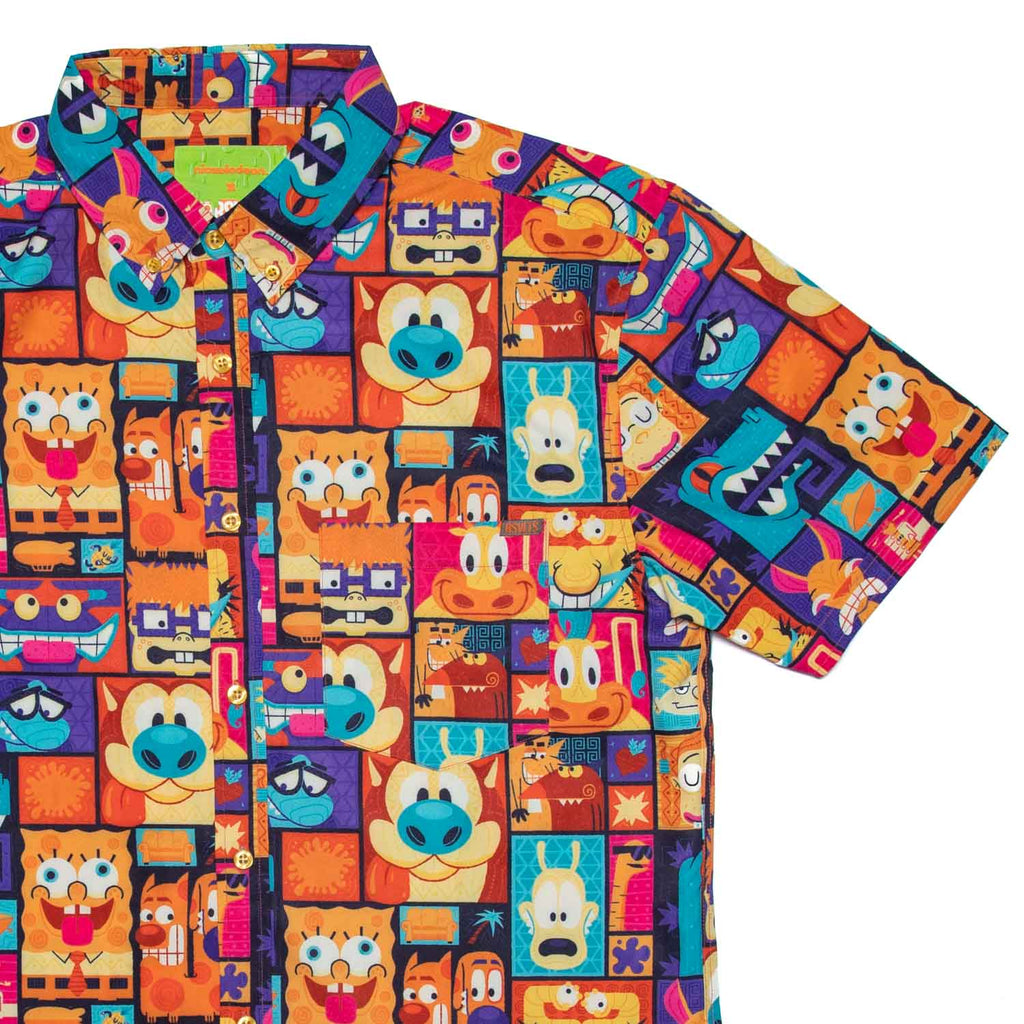 RSVLTS Tiki Toons KUNUFLEX Short Sleeve Shirt in Multicolor — front view