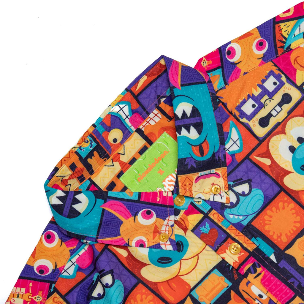 RSVLTS Tiki Toons KUNUFLEX Short Sleeve Shirt in Multicolor — detail 11