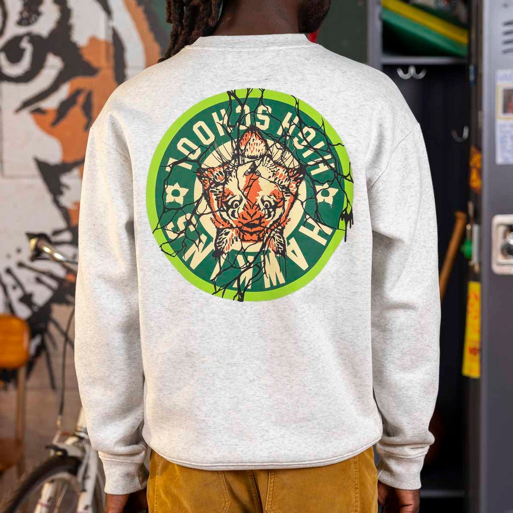 RSVLTS Gimme an H! Crewneck Sweatshirt in Gray — detail 5