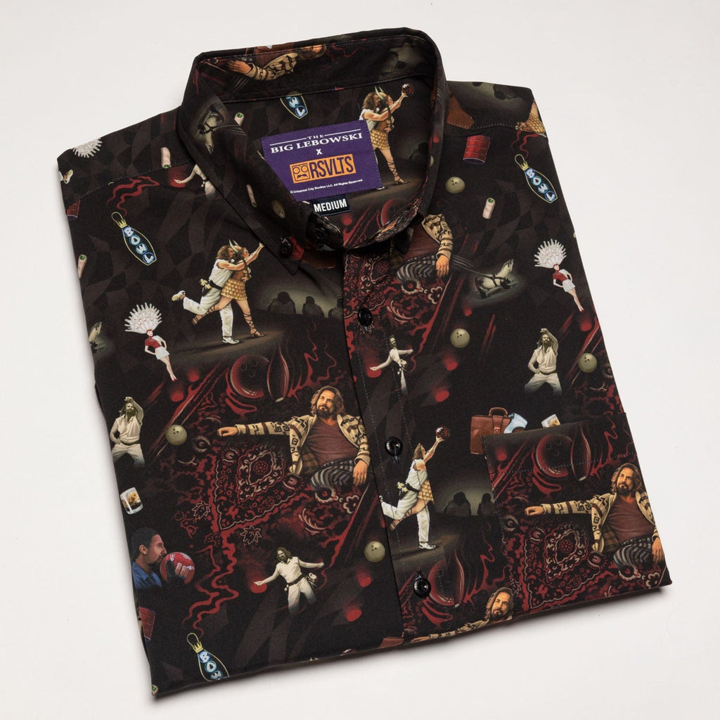 RSVLTS Gutterballs KUNUFLEX Short Sleeve Shirt in Black — detail 8