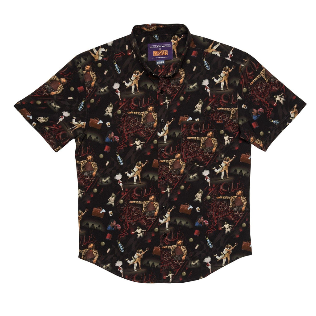 RSVLTS Gutterballs KUNUFLEX Short Sleeve Shirt in Black — detail 2
