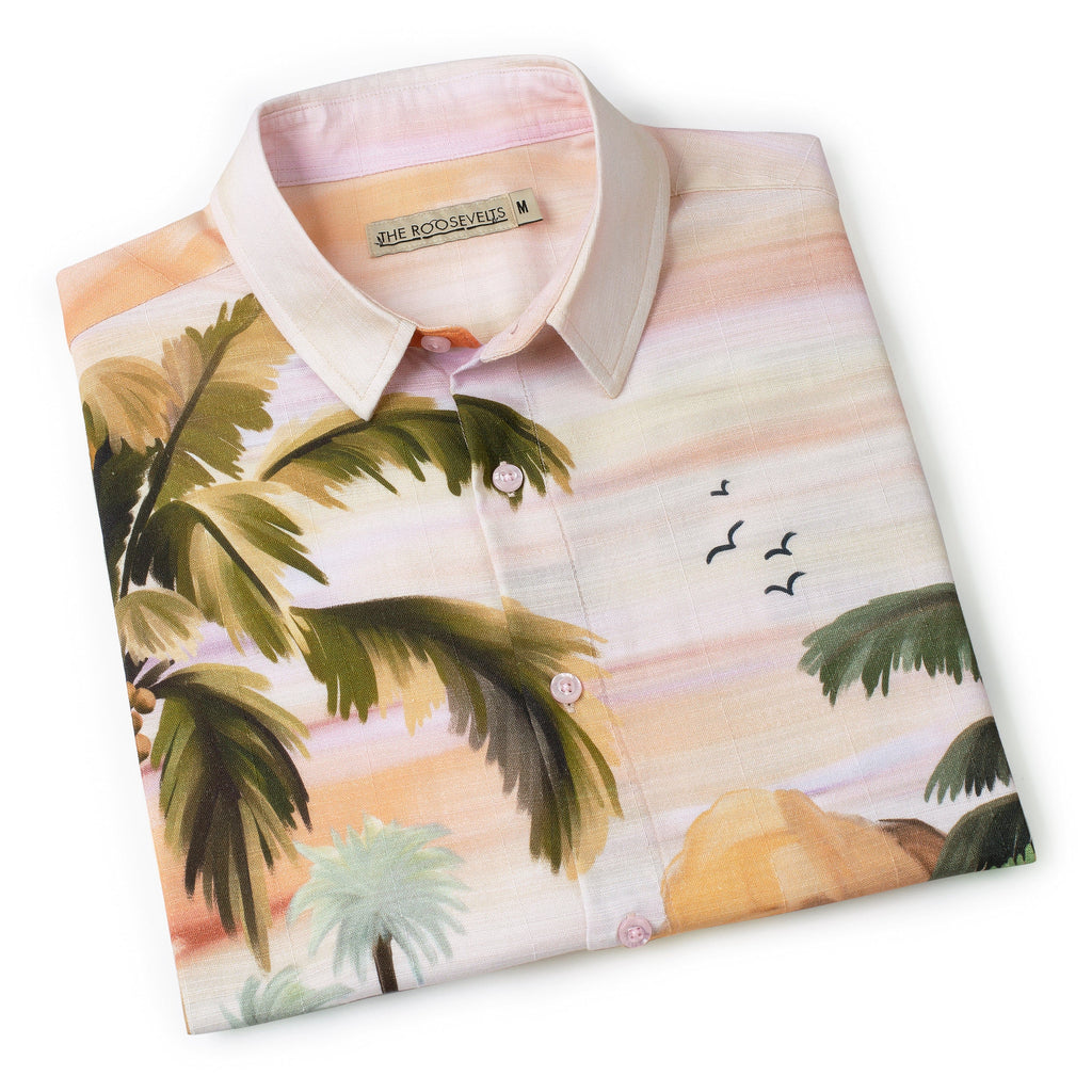 RSVLTS Oasis Bamboo Short Sleeve Shirt in Multicolor — detail 11