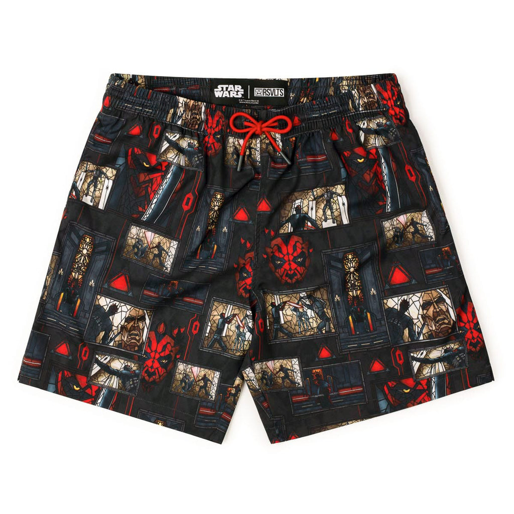 RSVLTS Only the Strongest Shall Rule Hybrid Shorts in Black — front view