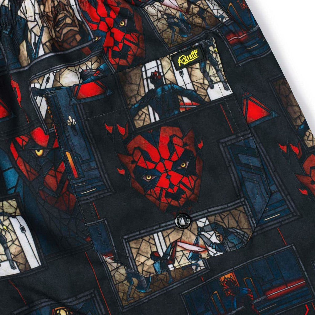 RSVLTS Only the Strongest Shall Rule Hybrid Shorts in Black — detail 6