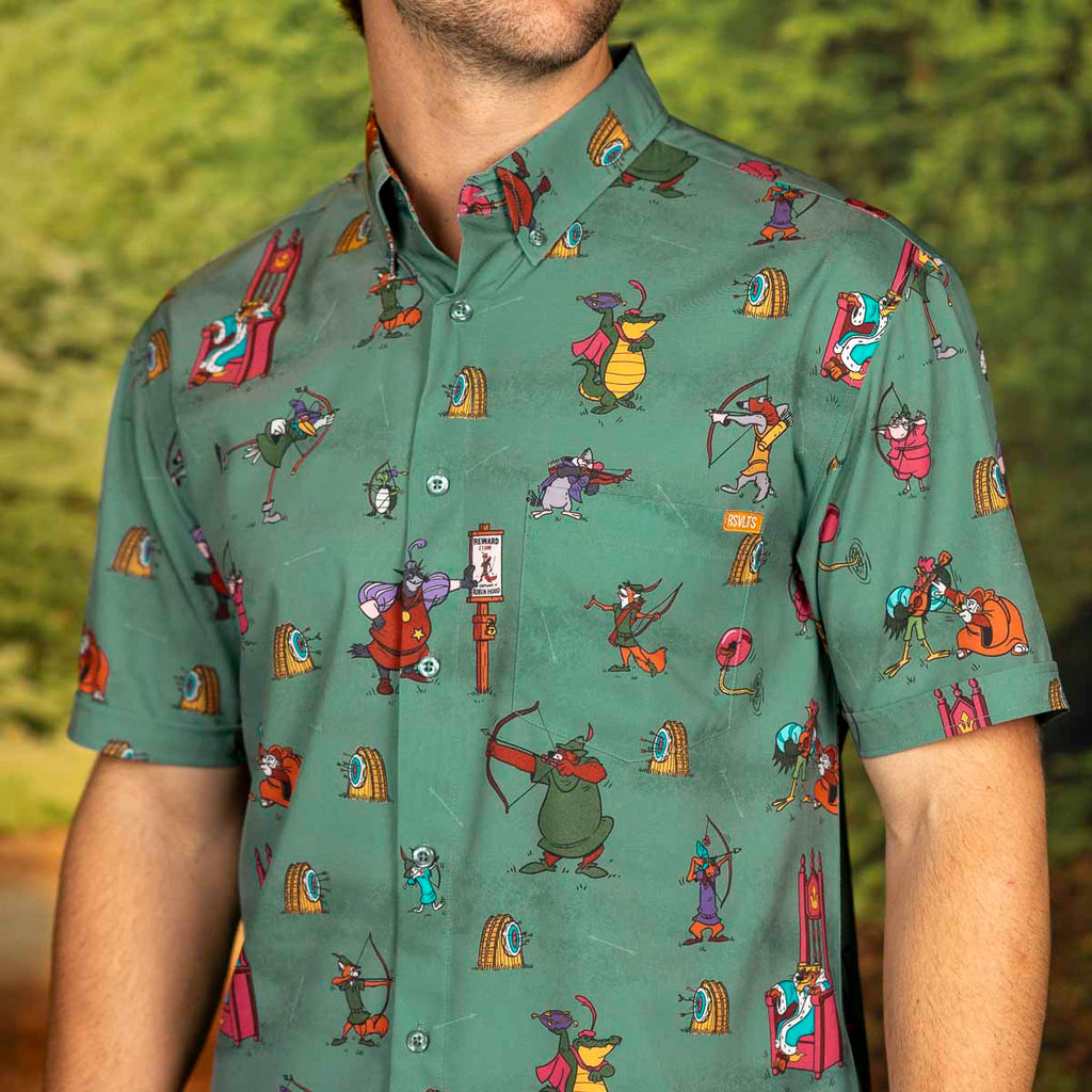 RSVLTS Archrivals KUNUFLEX Short Sleeve Shirt in Green — detail 8