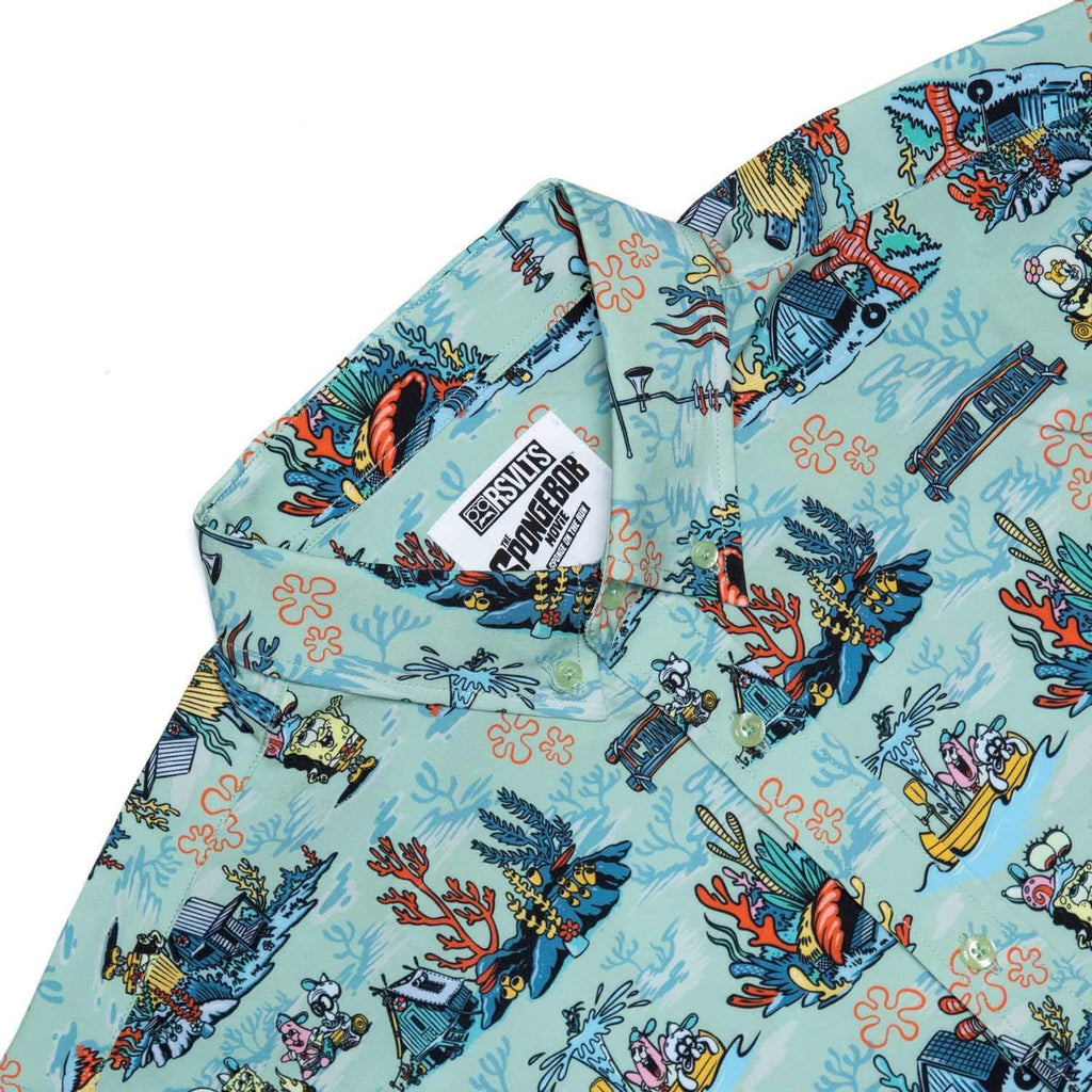 RSVLTS Kamp Koral KUNUFLEX Short Sleeve Shirt in Blue — detail 4