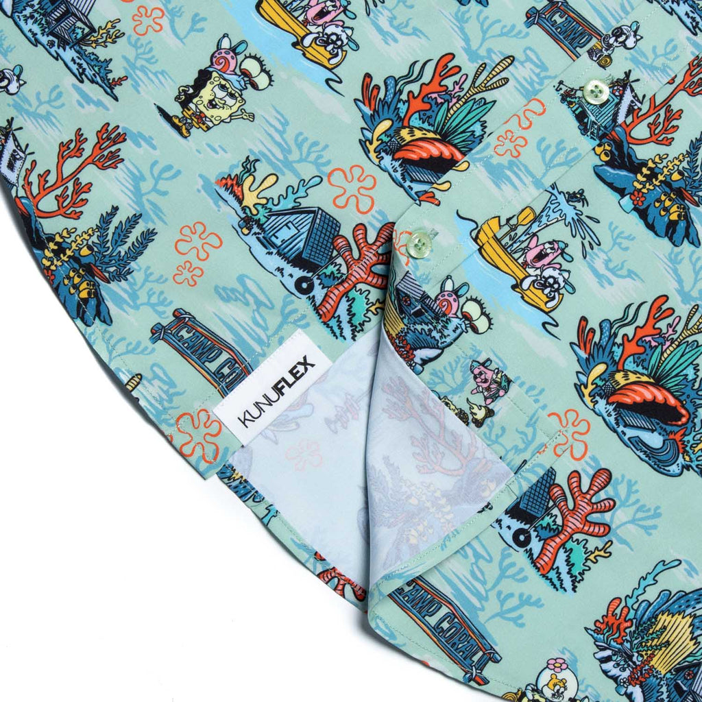 RSVLTS Kamp Koral KUNUFLEX Short Sleeve Shirt in Blue — detail 6