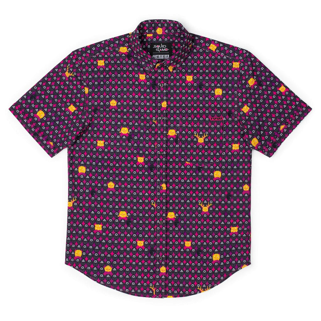 RSVLTS The Real Game Begins KUNUFLEX Short Sleeve Shirt in Black — detail 7