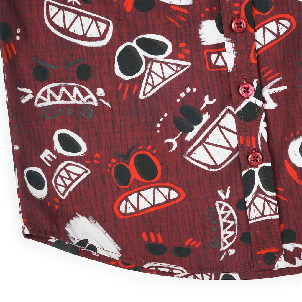 RSVLTS COCONUTS! Preschool KUNUFLEX Short Sleeve Shirt in Red — detail 6