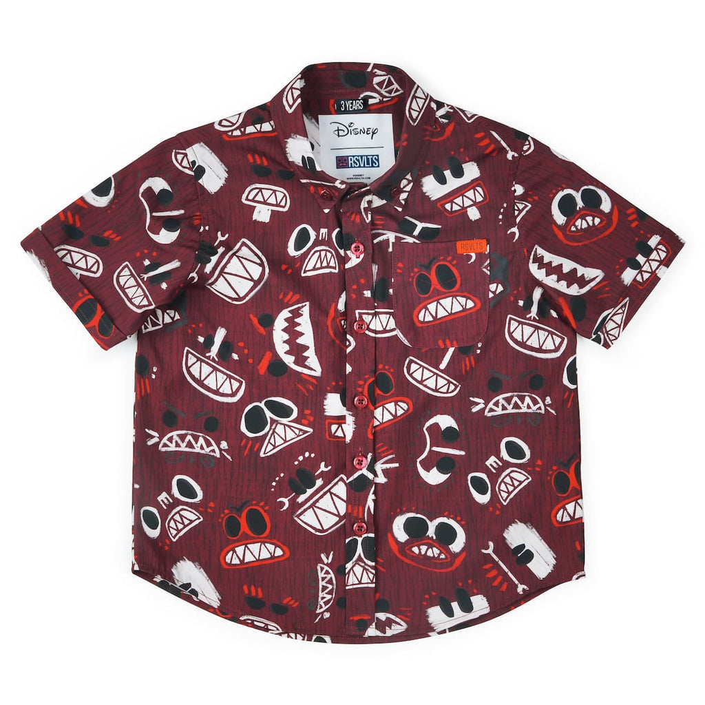 RSVLTS COCONUTS! Preschool KUNUFLEX Short Sleeve Shirt in Red — front view
