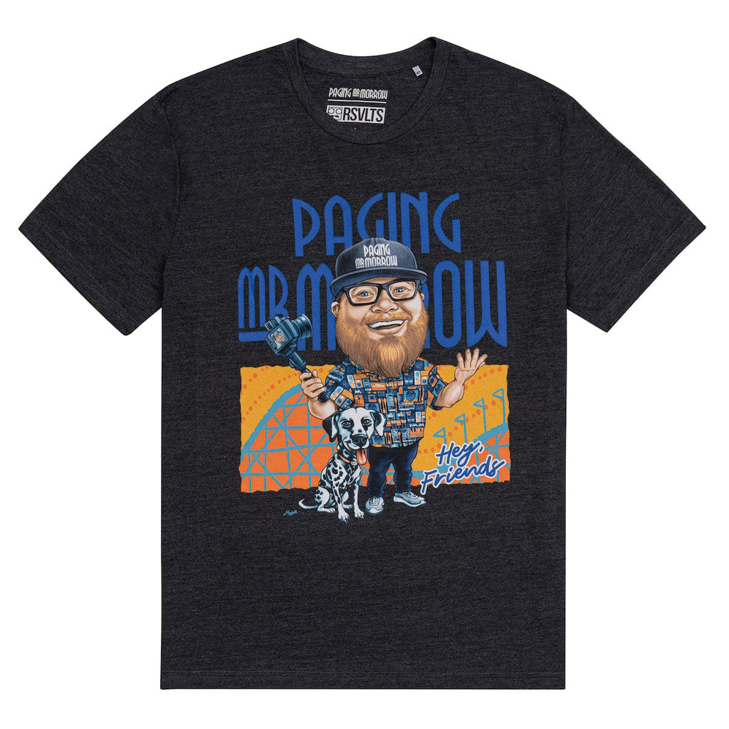 RSVLTS Wanna Go To The Park? Crewneck Tee in Black — front view