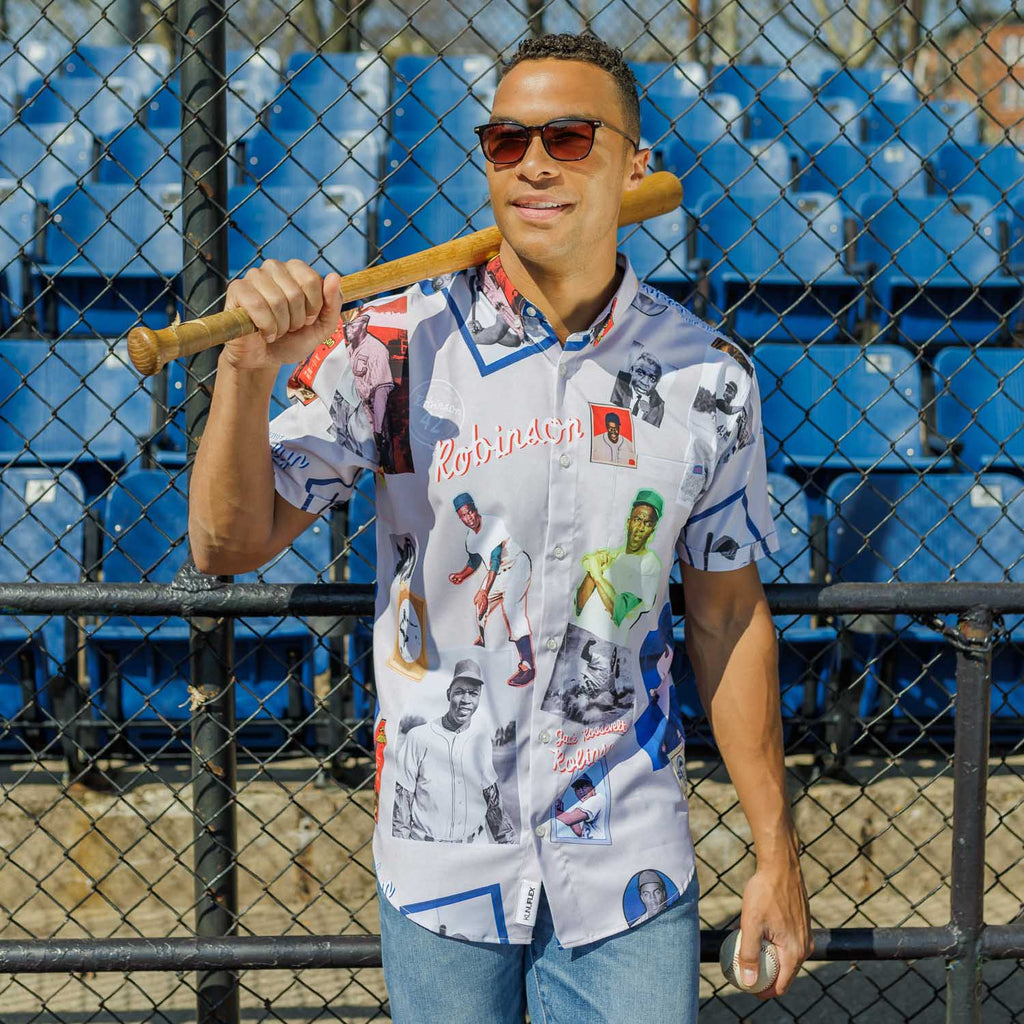 RSVLTS The Jackie Scrapbook KUNUFLEX Short Sleeve Shirt in Gray — detail 3
