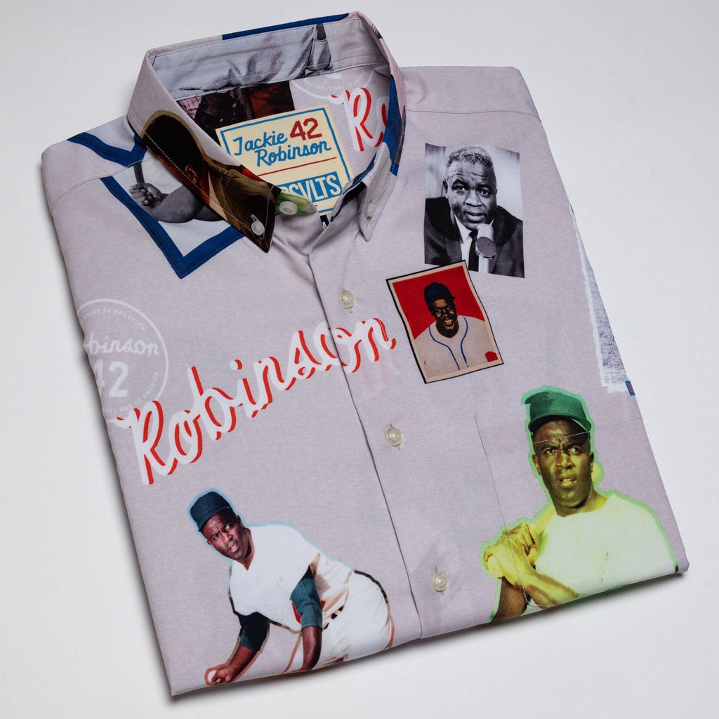 RSVLTS The Jackie Scrapbook KUNUFLEX Short Sleeve Shirt in Gray — detail 10