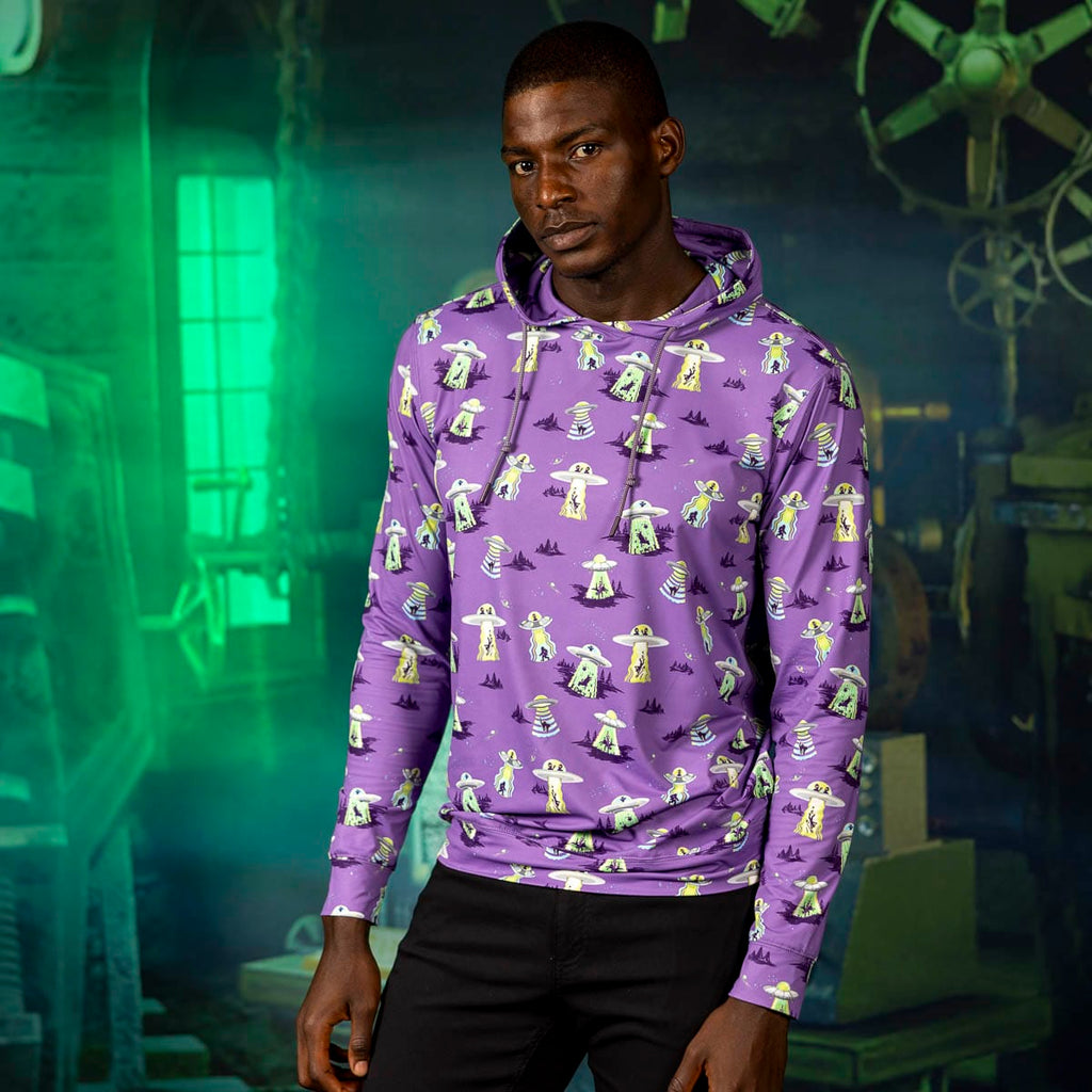 RSVLTS Scream Me Up! Performance Hoodie in Purple — detail 3