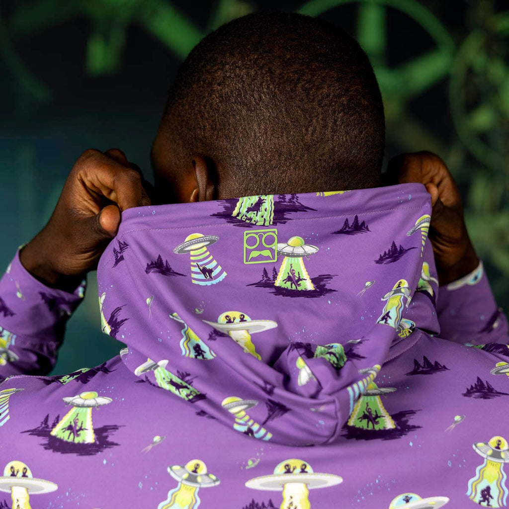RSVLTS Scream Me Up! Performance Hoodie in Purple — detail 6
