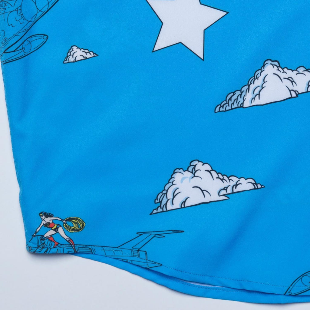 RSVLTS Invisible Jet KUNUFLEX Short Sleeve Shirt in Blue — detail 3