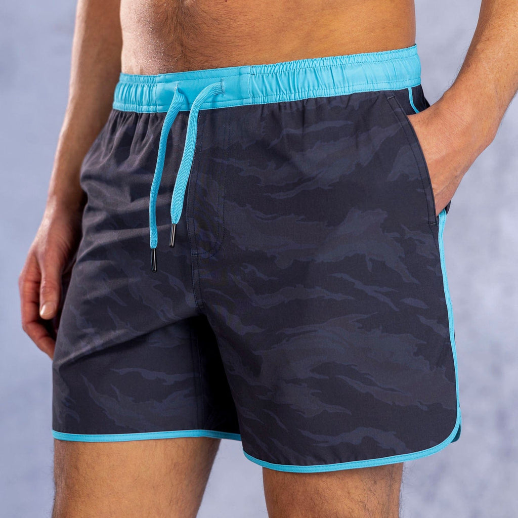 RSVLTS Tiger Camo V2 Lined Training Shorts in Gray — detail 5