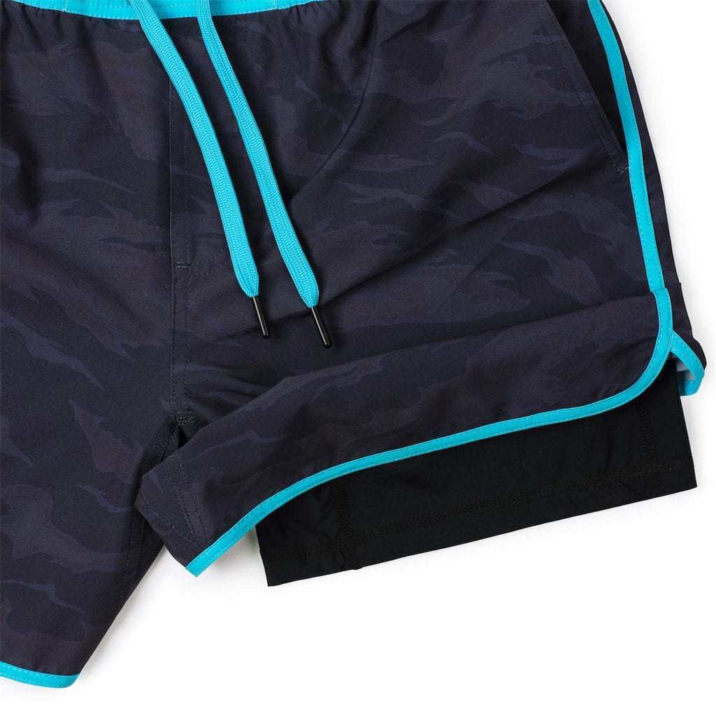RSVLTS Tiger Camo V2 Lined Training Shorts in Gray — detail 8