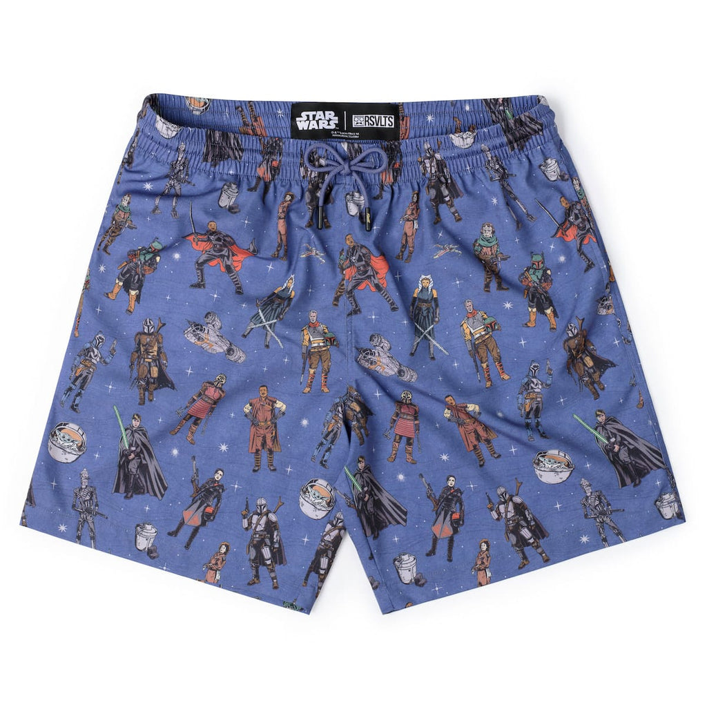 RSVLTS Retro Mando Hybrid Shorts in Blue — front view