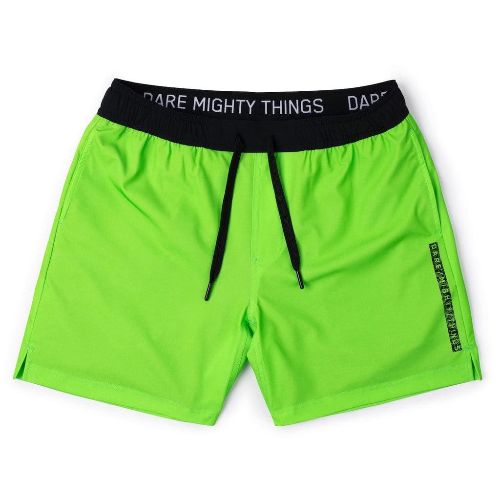 RSVLTS Radioactive V1 Lined Training Shorts in Green — detail 7