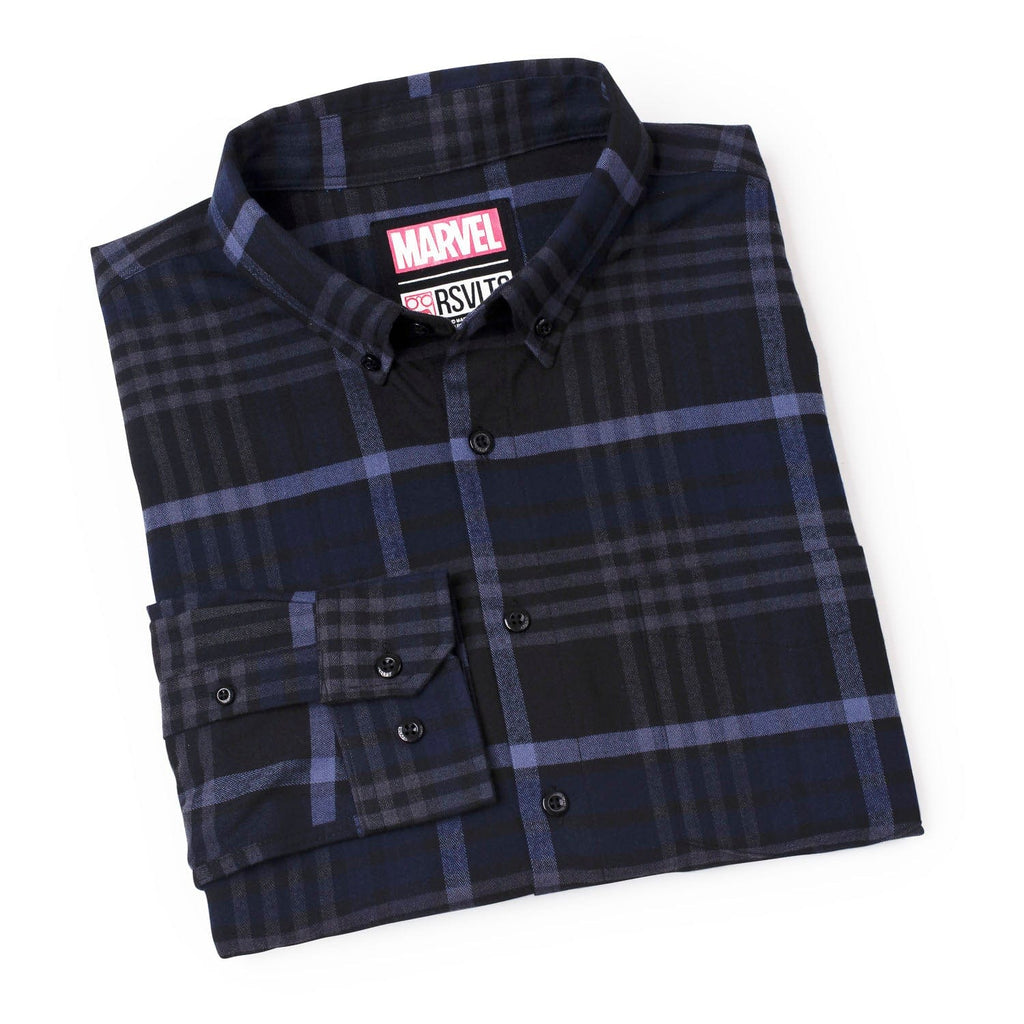 RSVLTS Black Panther BorlandFlex Long Sleeve Flannel in Purple — detail 7