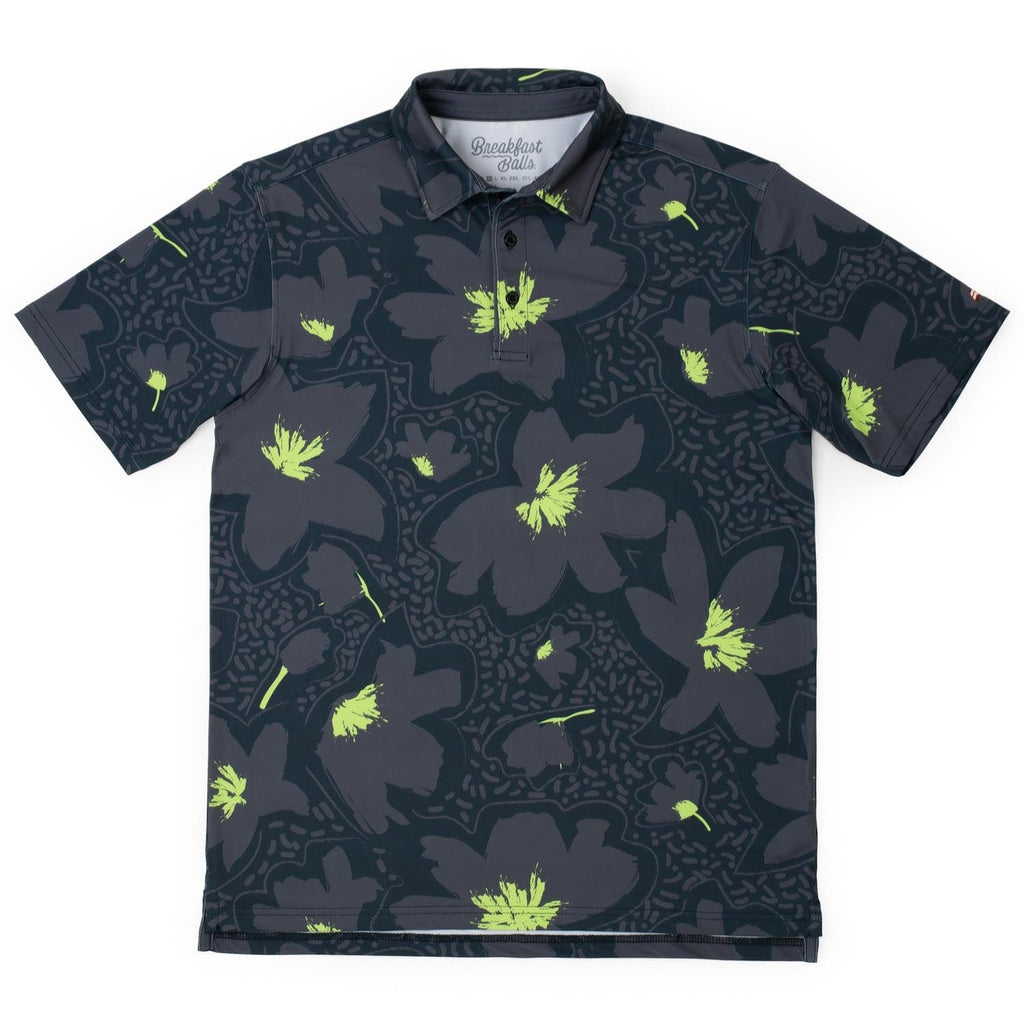 RSVLTS Petal to the Metal All-Day Polo in Black — front view