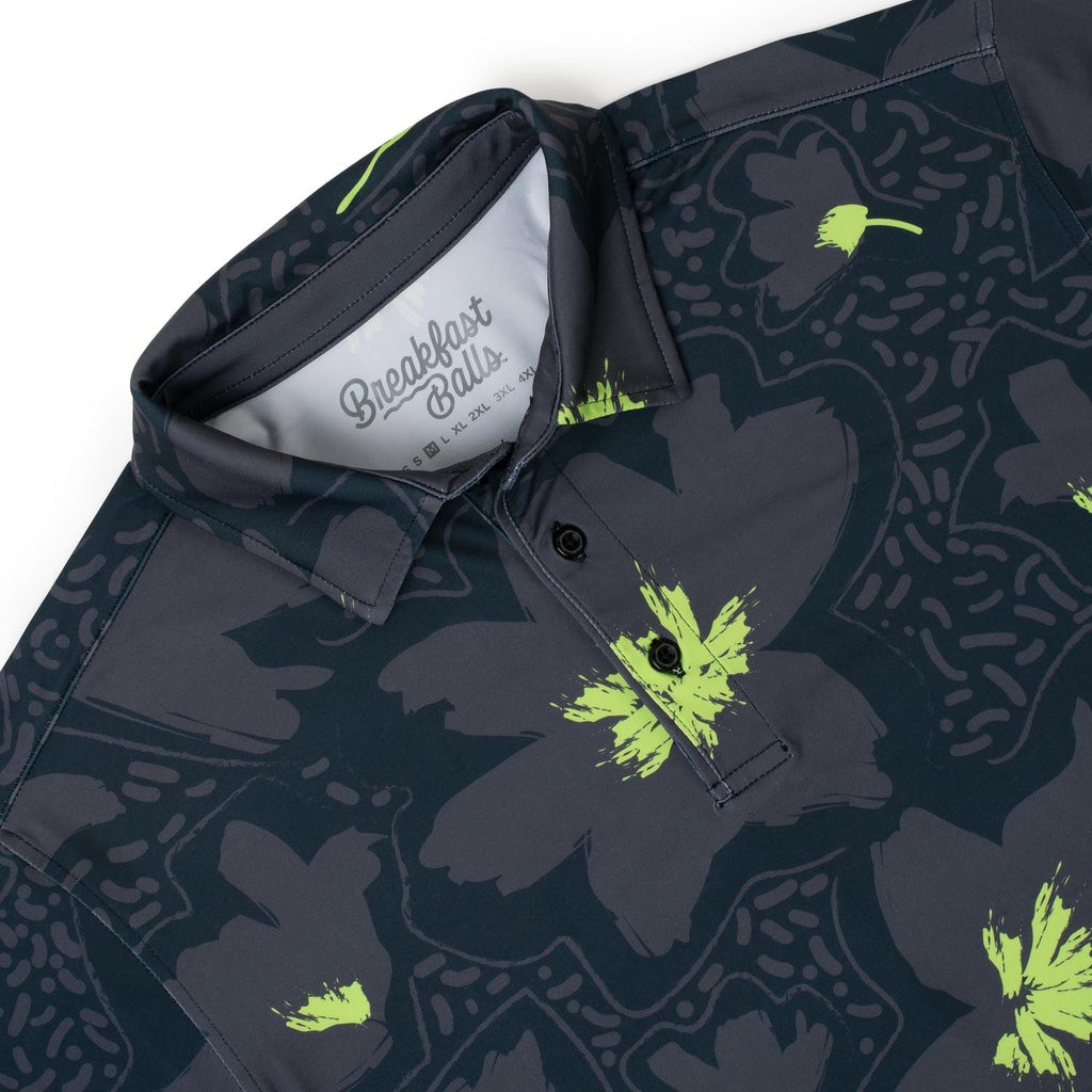 RSVLTS Petal to the Metal All-Day Polo in Black — detail 7