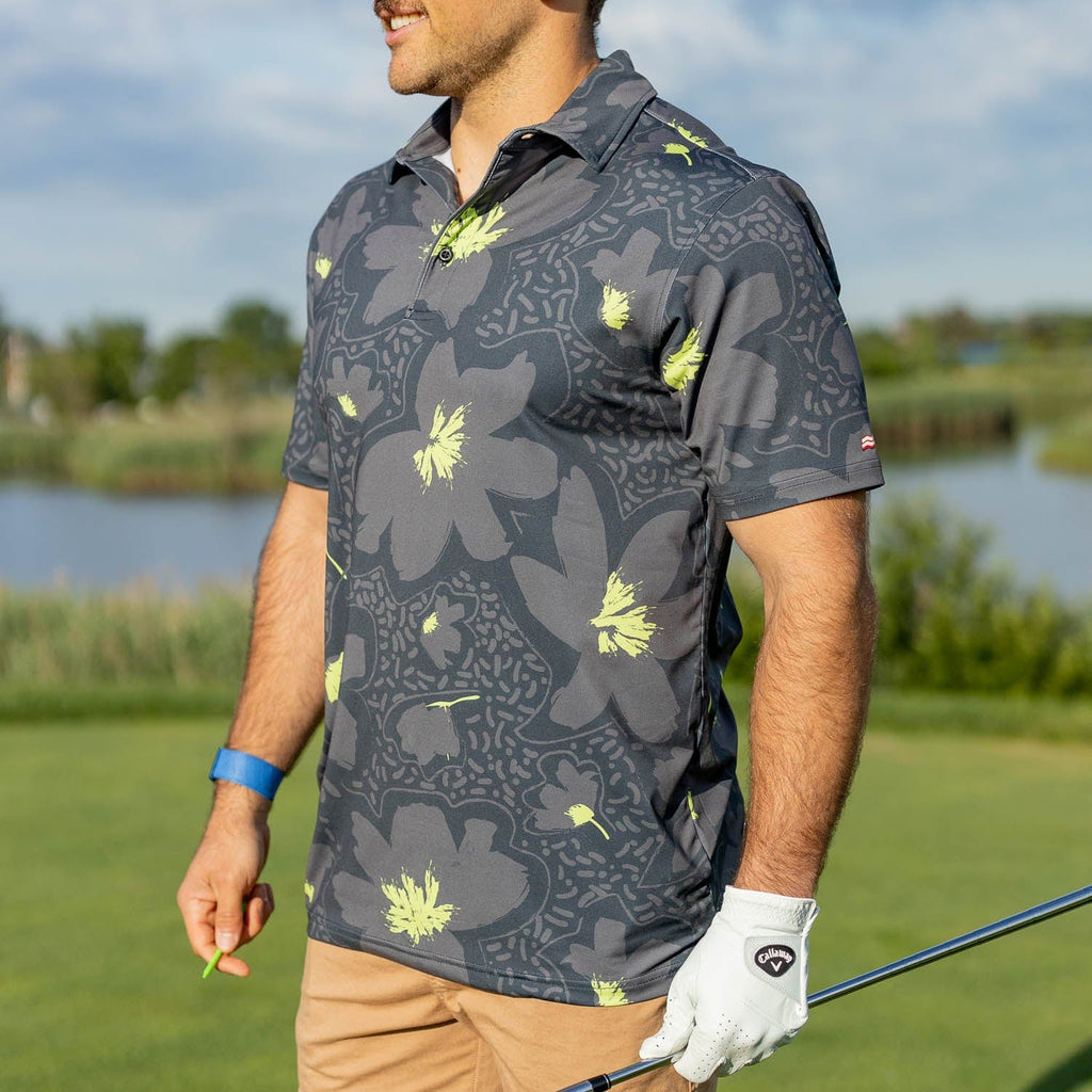 RSVLTS Petal to the Metal All-Day Polo in Black — detail 2
