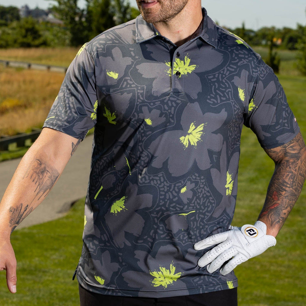 RSVLTS Petal to the Metal All-Day Polo in Black — detail 3