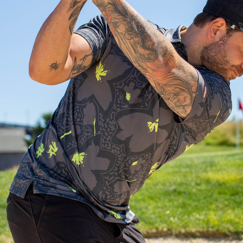 RSVLTS Petal to the Metal All-Day Polo in Black — detail 5