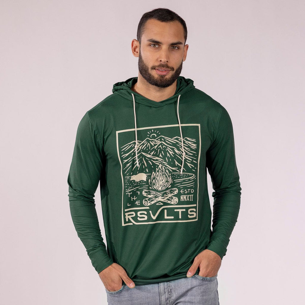 RSVLTS RSVLTS MTNS (Alpine Green) Performance Hoodie in Green — detail 3