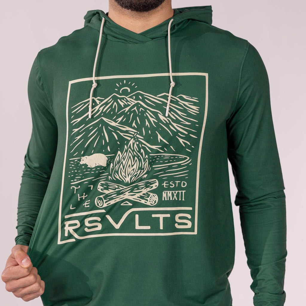 RSVLTS RSVLTS MTNS (Alpine Green) Performance Hoodie in Green — detail 6