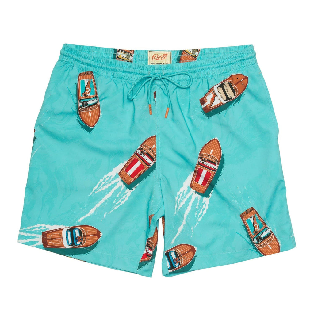 RSVLTS The Getaway Hybrid Shorts in Blue — front view