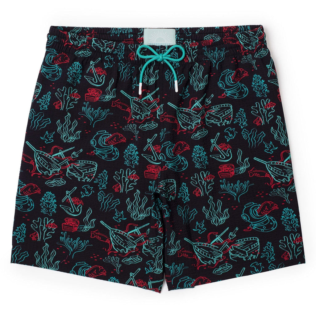 RSVLTS Shipwreck Hybrid Shorts in Black — front view