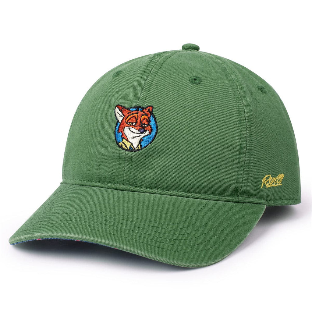 RSVLTS Sly Fox Dad Hat in Green — front view