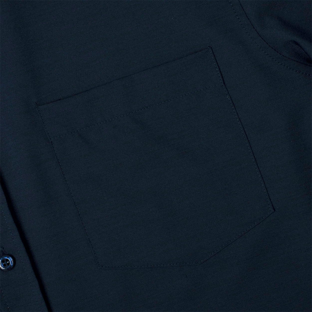 RSVLTS Overture Midnight Blue KUNUFLEX Short Sleeve Shirt in Black — detail 7